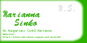 marianna sinko business card