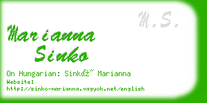 marianna sinko business card